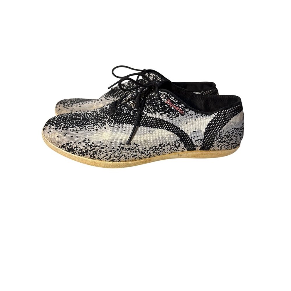 Repetto Womens Knit Sneakers Size 6 Black & White Pattern Lightweight Casual Sho